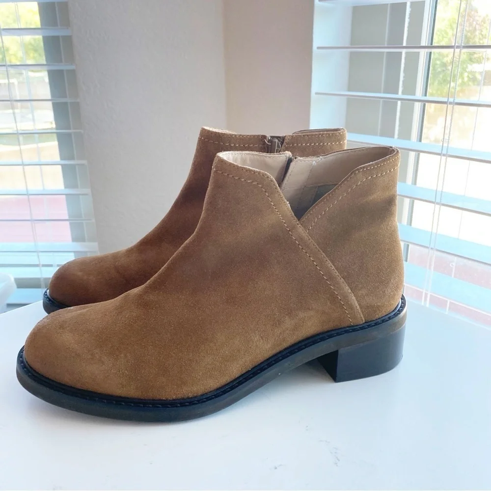 SEYCHELLES Brown Suede Round Toe Ankle Boots NEW
